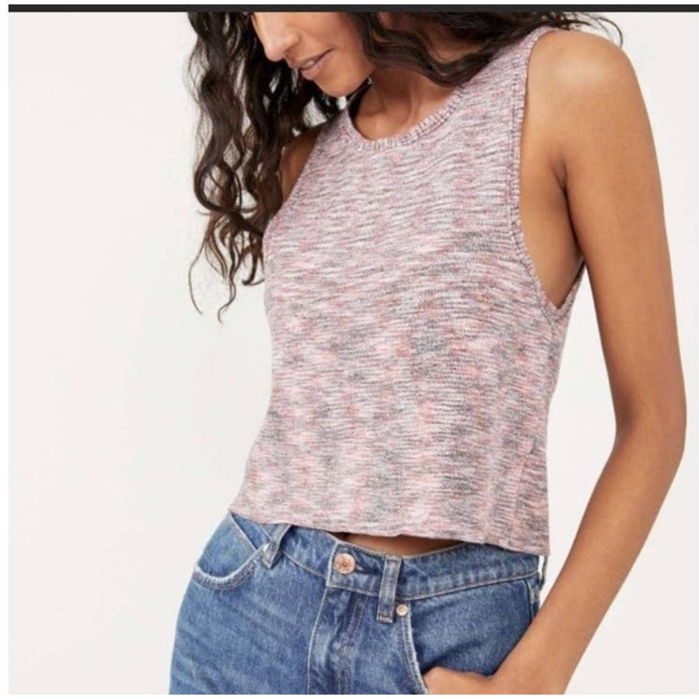 NWT Free people best of us tank in onyx blossum size medium